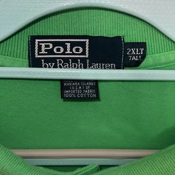 Polo by Ralph Lauren Men's Green Polo Shirt - Picture 4 of 6